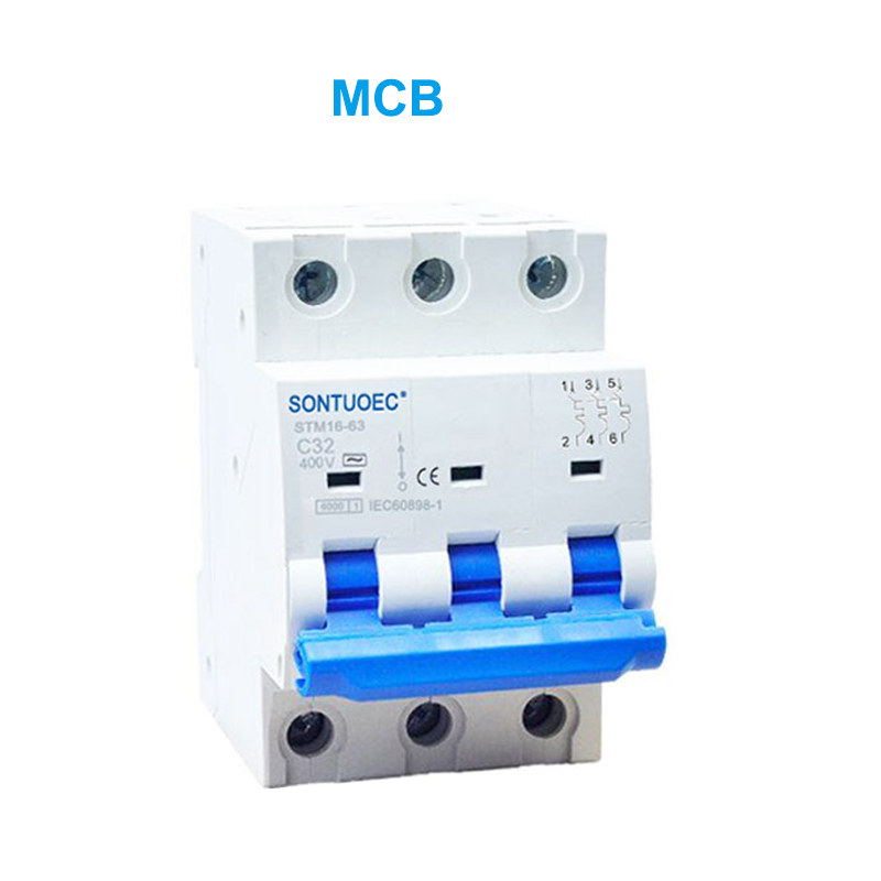 Stm16-63 L63 Mwepu Sekit 6KA 1P 3P 3P 3A 230 / 400V McB