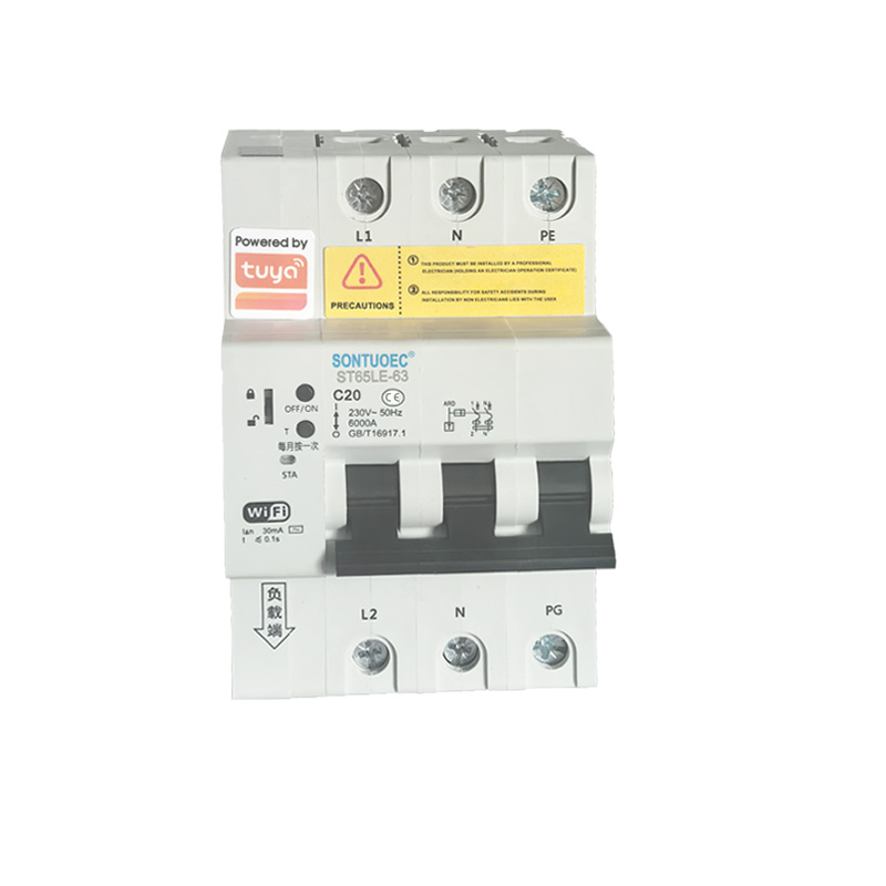 WiFi ST65LE-63wf2 Series Multi Functional IoT ọgụgụ isi RCBO nwere ọgụgụ isi sekit Breaker